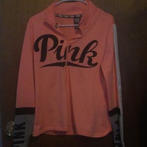Pink large sweatshirt light orange like new!